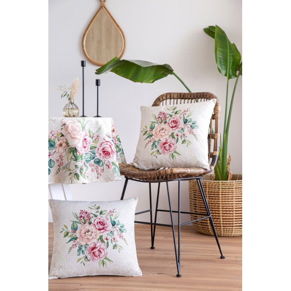 Cojin jacquard flores 45x45 PADUA