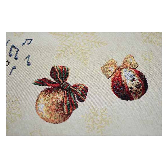 Mantel de mesa de tejido Jacquard con corona y motivos navideños FIDELITY