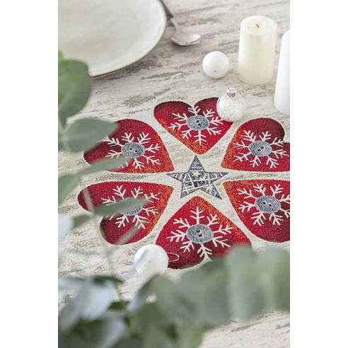 Mantel de mesa de tejido Jacquard con Gnomos Navideños GNOMOS