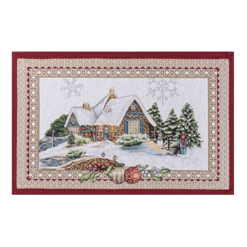 Jacquard placemat set with Santa Claus and Reindeer. 30x45 FROSTY