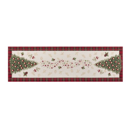 Camino de mesa de tejido jacquard  con Arbol de Navidad. 40x135 SAPIN