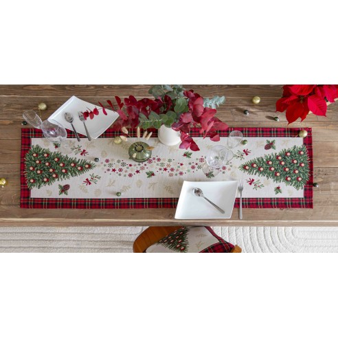 Jacquard table runner with Christmas Tree. 40x135 SAPIN