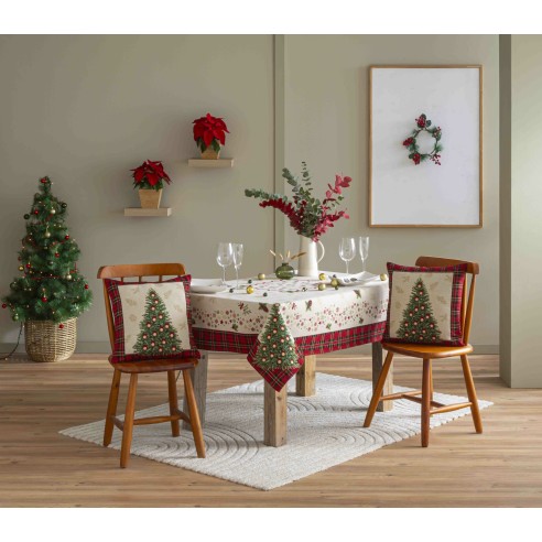 Mantel de mesa de tejido Jacquard con Arbol de Navidad. SAPIN