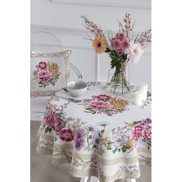 Jacquard cushion flowers 45x45 XANA