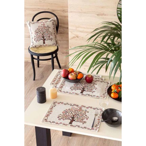 Set individual de mesa de tejido Jacquard arbol de la vida 30x45 ART