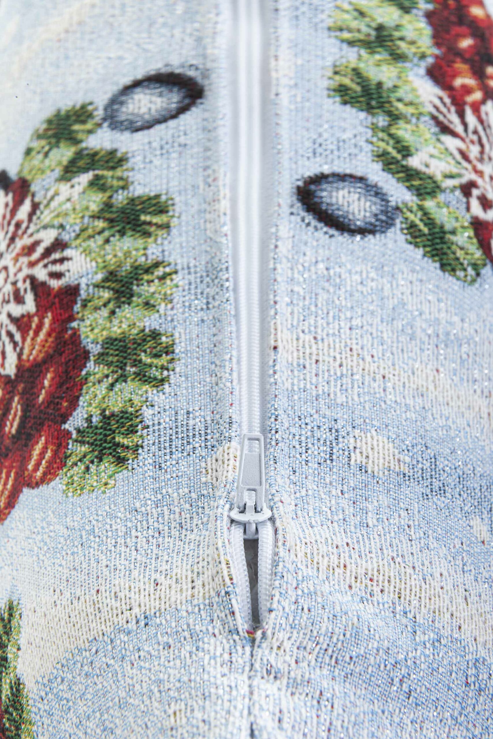 Cojin Jacquard con Muñeco de Nieve con bufanda y sombrero. 45x45 SVEN