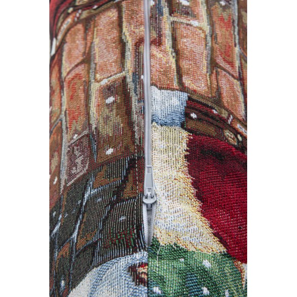 Cojin Jacquard con Papa Noel en Chimenea. 45x45 CHIMNEY