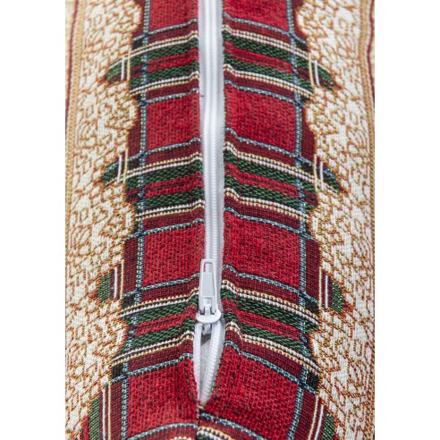 Jacquard cushion with Nutcracker and red checks. 45x45 TAMBURELLI