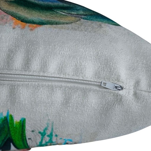 Printed cushion with plant images 45x45 ARTEMISA