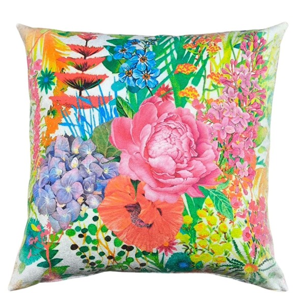 Cojin estampado con diversas flores 45x45 DEMETER
