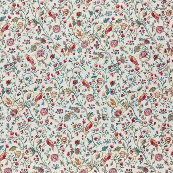 NEEM 4 jacquard fabric with a vintage Chinese floral pattern. Width: 140 cm