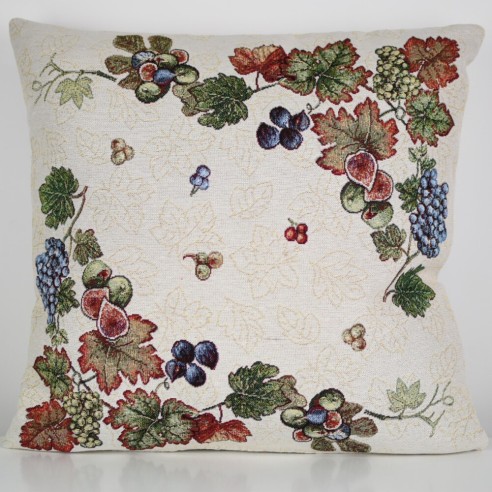 Cojin Jacquard con hojas de parra 45x45 PARRA