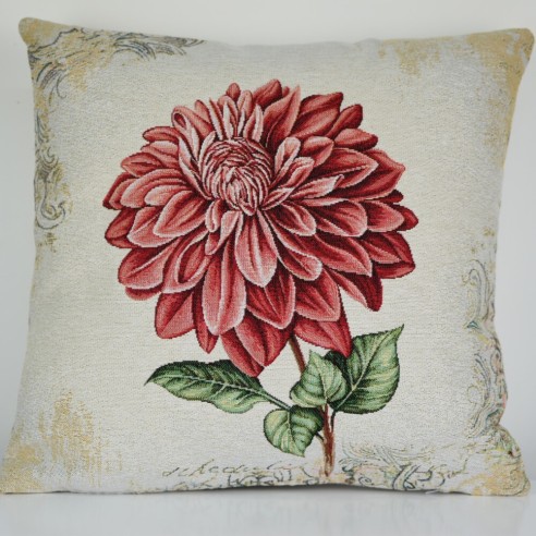 Jacquard cushion flower with ornament 45x45 VIRGINE