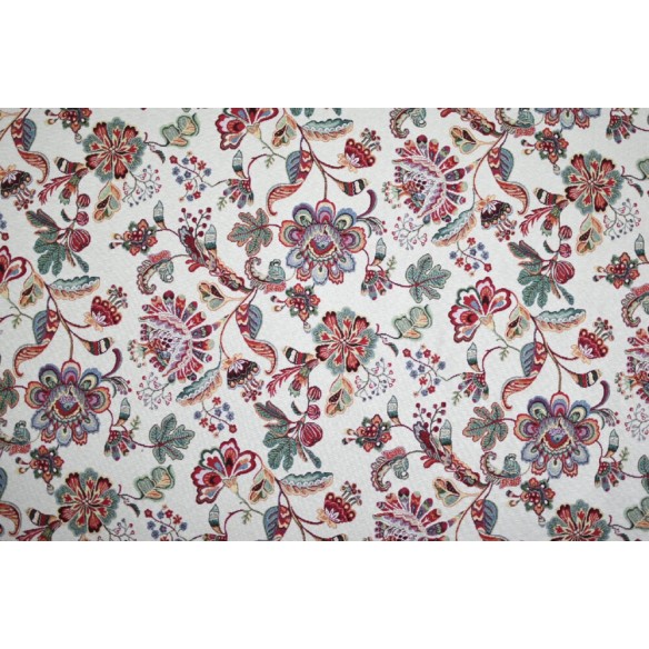 Tejido Jacquard con flores tipo hindu. HINDU. Ancho 140