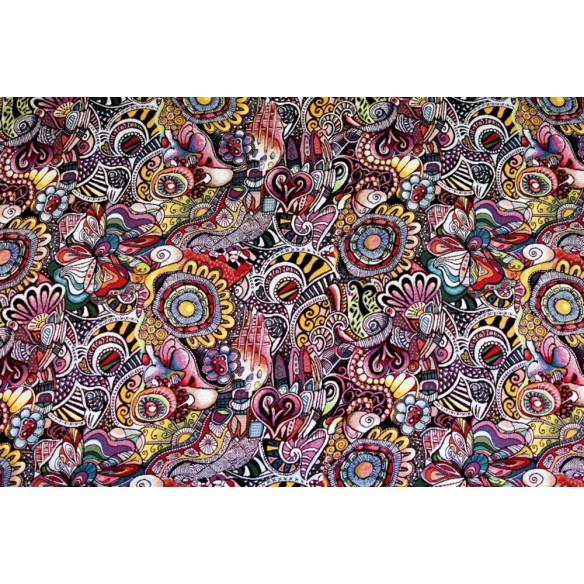 Jacquard fabric Kandinsky style. Width 140
